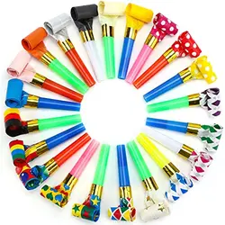 1-30PCS Mini Colorful Blowing Dragon Whistle Blow Roll Toy kid Party Atmosphere Toy Birthday Gift Noise Maker Props Cheerleaders