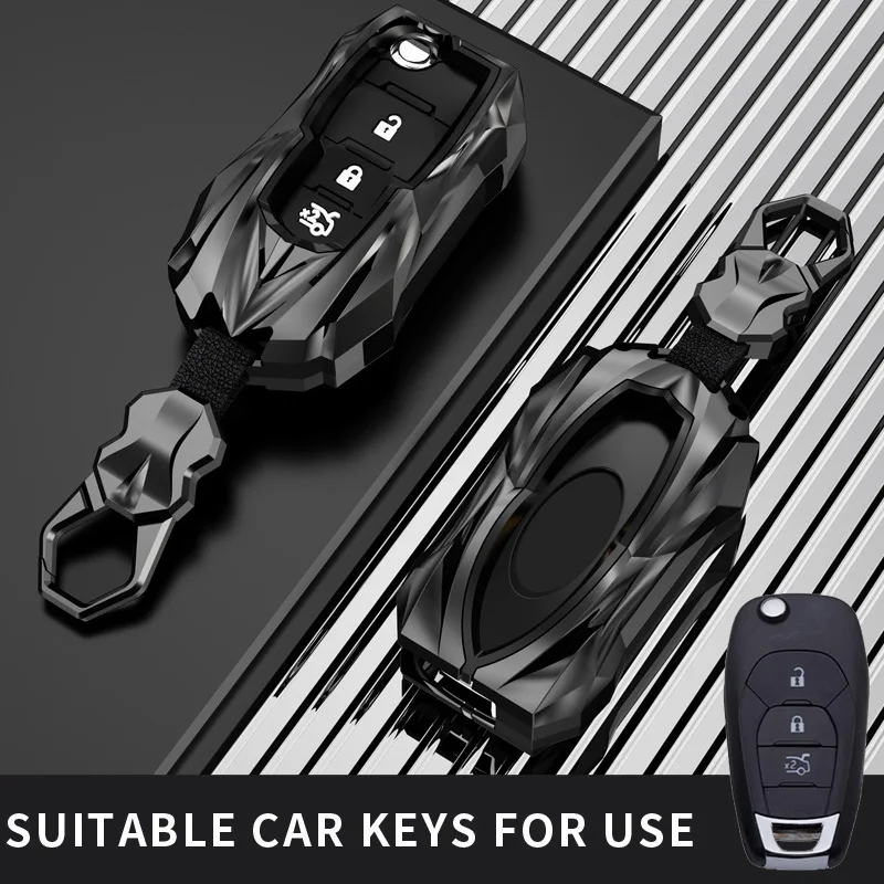 Ajuste para chevrolet funda para llave de coche cubierta anillo carcasa cadena Chevy Cruze Trailblazer Trax Spark Cross Aveo Malibu Onix Cobalt