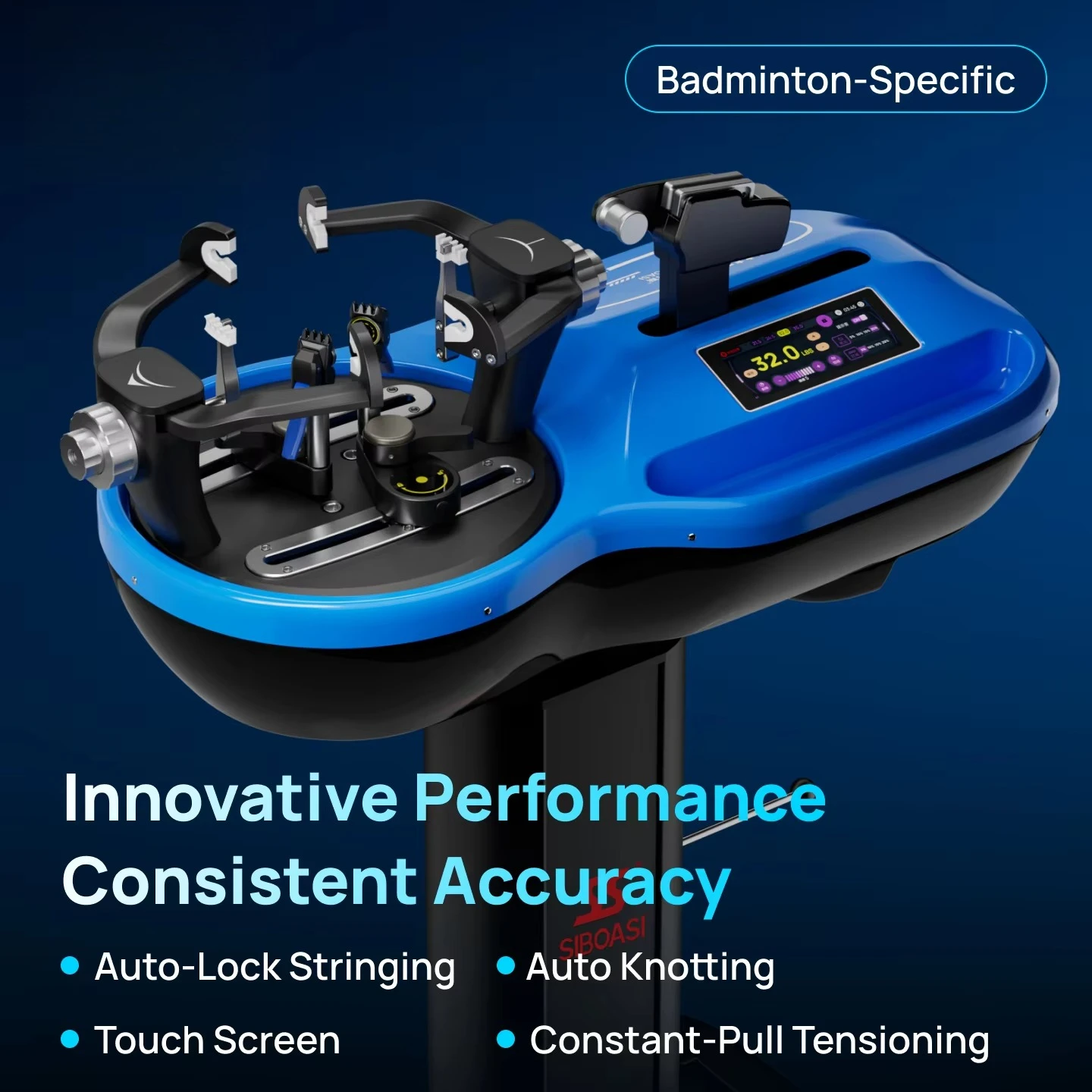 Adjustable Badminton Racket Stringing Tool LCD Display Portable DIY Metal ABS Racket Awl