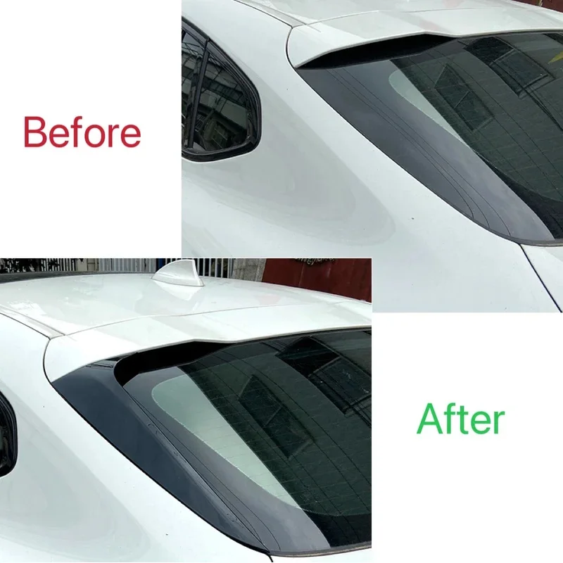 Fit For BMW X4 G02 2019 2020 2021 2022 Car Rear Window Spoiler  Side Wing Cover Glossy Black ABS