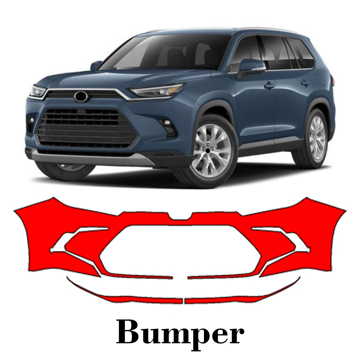 

Car Precut Paint Protection Film Front Bumper Anti-scratch Exterior TPU PPF For Toyota Grand Highlander 2024-2025