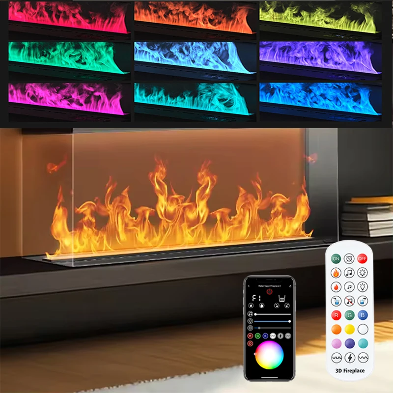 3D atomization fireplace custom humidifier, electronic decoration fireplace embedded steam simulation flame humidifier