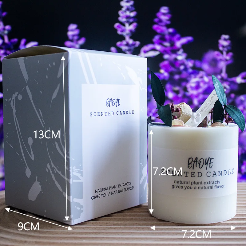 Mori Eternal Flower Christmas Birthday Soybean Wax Handmade Dried Flowers Scented Candles Wholesale Gifts Gift Box Set
