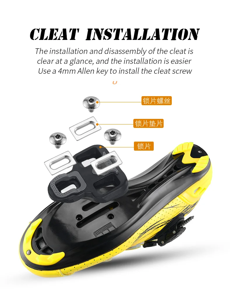 US Warehouse Rennrad Klickpedale Rennschuhe Clip-On-Pedale mit abgedichteten Lagern für Shimano- und KEO-Systeme – Detail 15