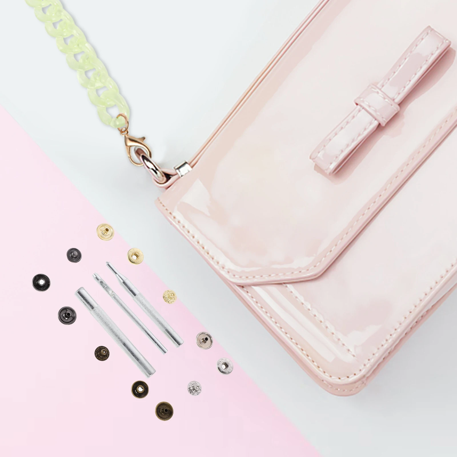 

1 Box Four- Buttons No-Sew Iron Clothes Snaps Easy DIY Clothes Replacement Fasteners for Sewing Crafts Decoration