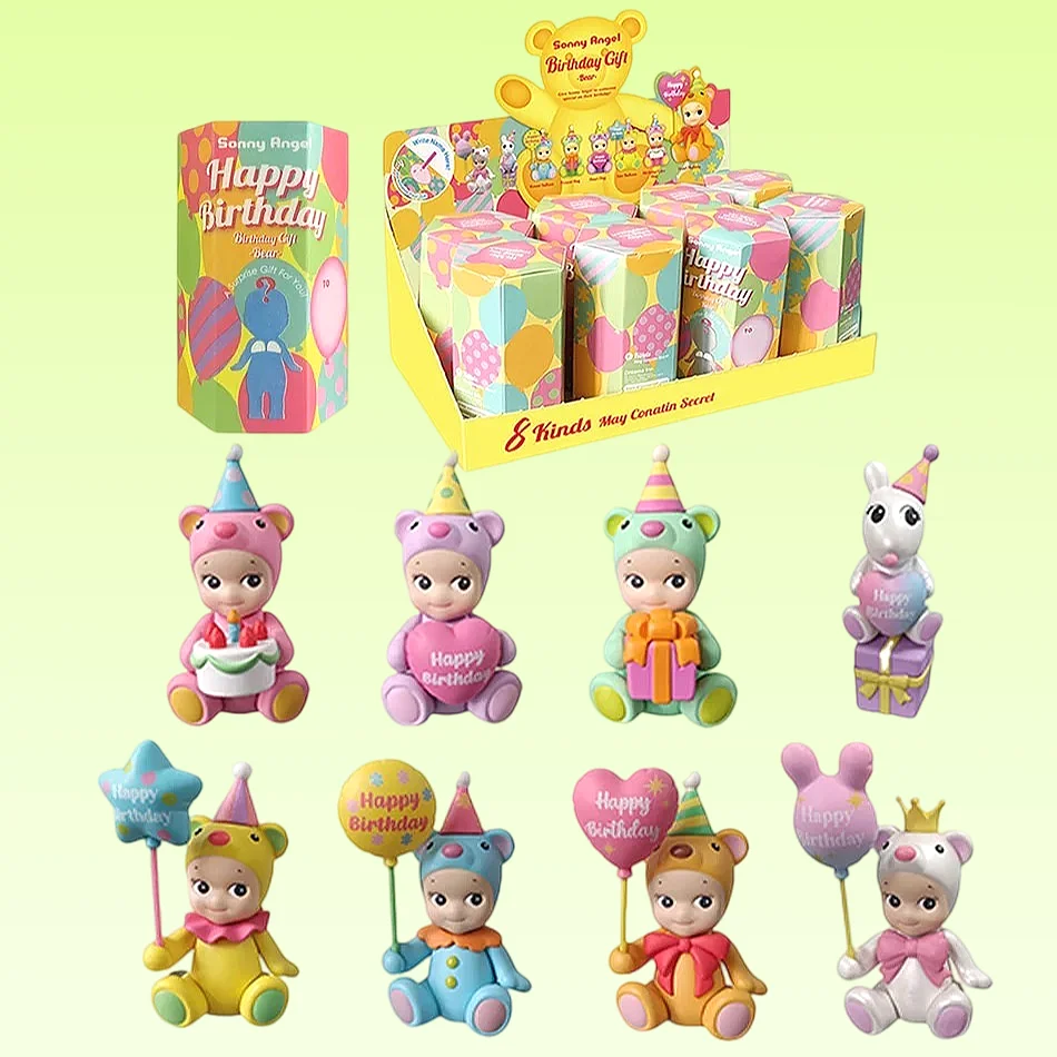 

New Sonny Angel Blind Box Birthday Series Animal Anime Figures Ornaments cute Dolls Fans Desktop Car Ornament Christmas Gift