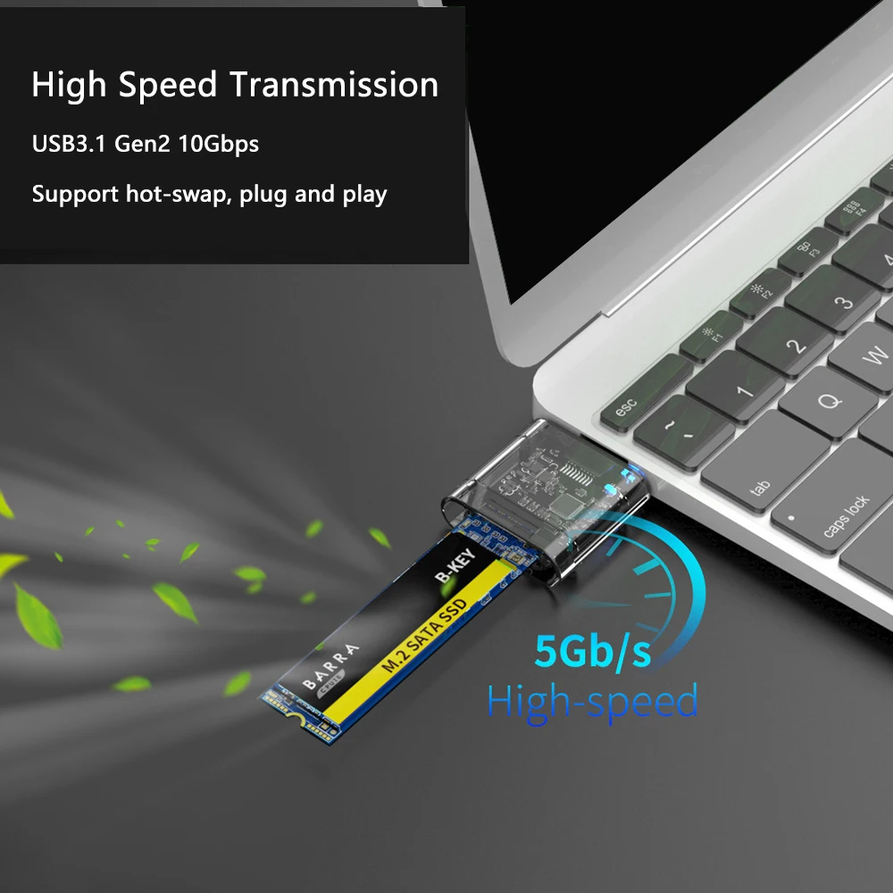 M2 To USB 3.0 Solid-state Converters With Cover Support BKEY（SATA）M2 SSD BKEY/B&M/ KRY(SATA) Protocol Card Adapter