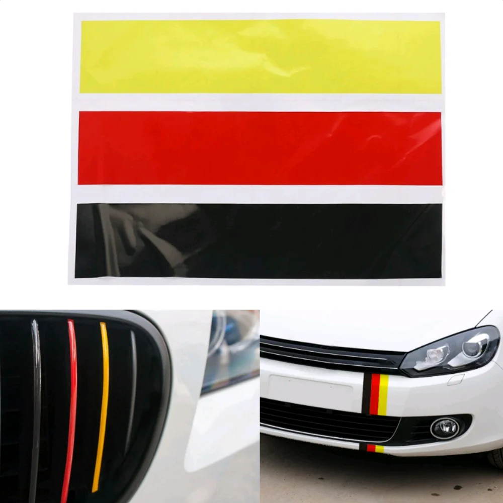 

1 Набор Немецкий флаг, «сделай сам», автомобиль, внедорожник, полосатая наклейка, наклейка, Стайлинг мотоцикла, автомобиля, украшения, аксессуары для VW, BMW, Volkswagen