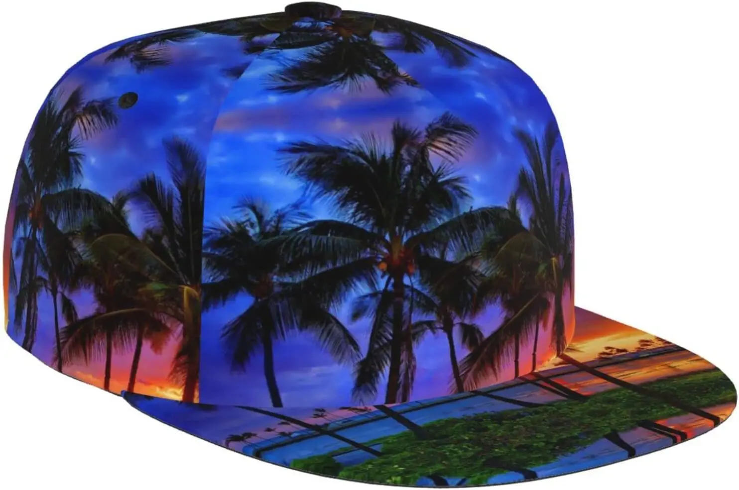

Palm Trees Sunset Baseball Cap Mesh Trucker Hats for Men Women Adjustable Outdoor Hawaiian Snapback Sun Hat