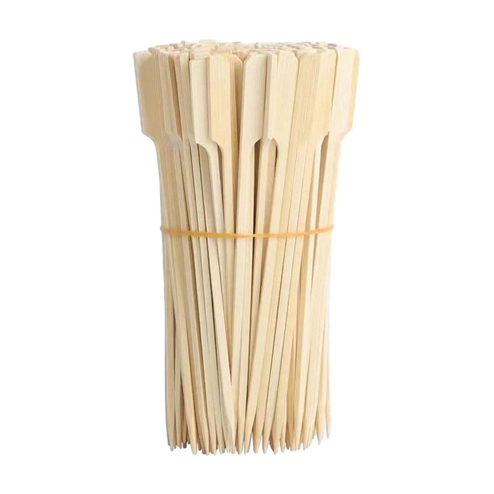 100x Bamboo Skewers Wood Grilling Skewers BBQ Portable Accessories Tools BBQ Food Skewers for Party Vegetable Barbeque Snacks