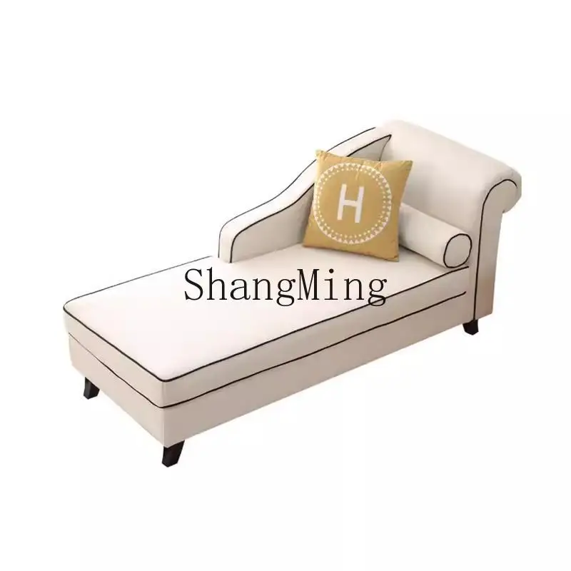 XMH balcony fabric chaise longue small apartment sofa chaise longue bedroom bed hotel homestay single chaise longue