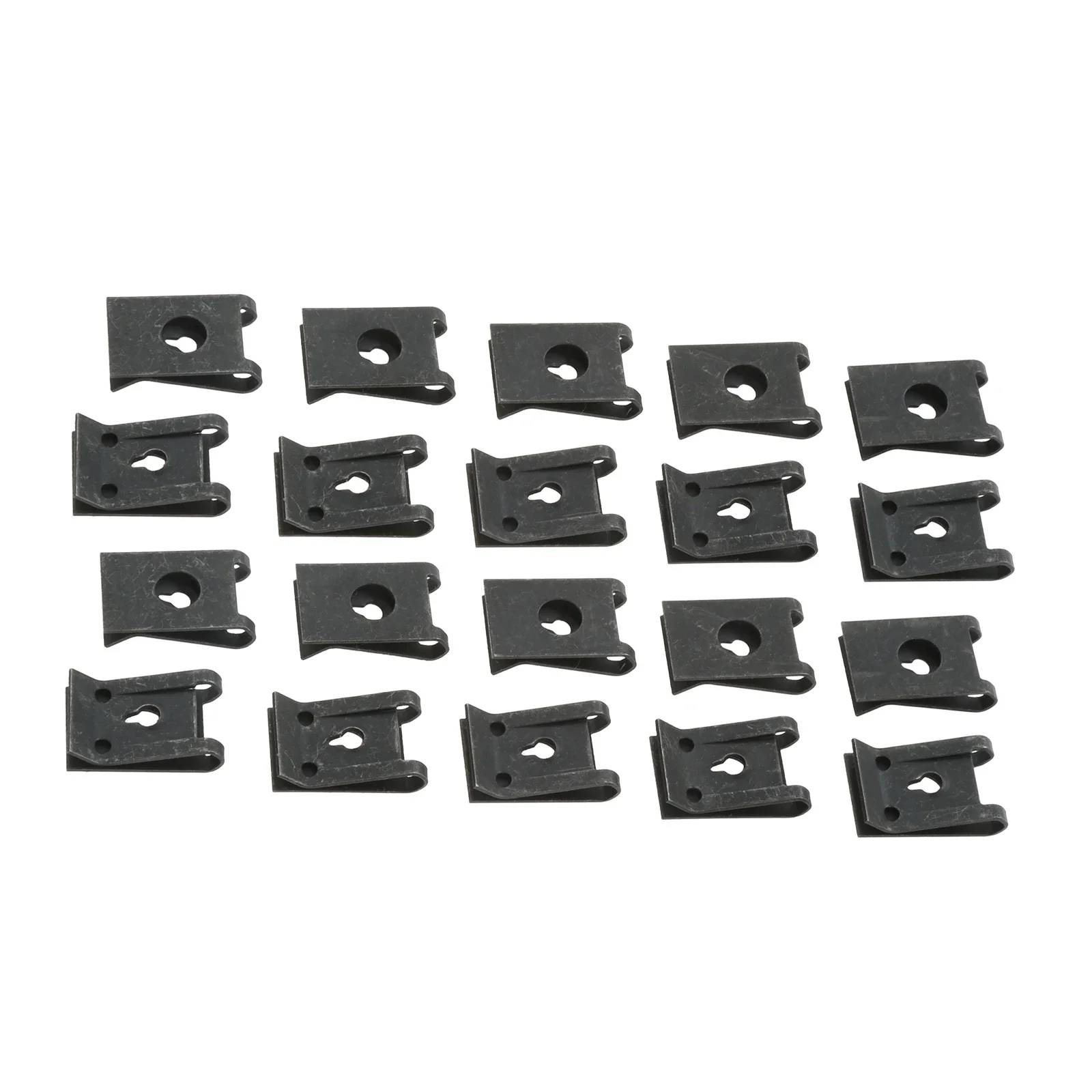 20Pcs M3 Car Fastener Clip Automobile Engine Fender Bumper Guard U Type Screw Base Clips Nut Mounting Fastener Clamp