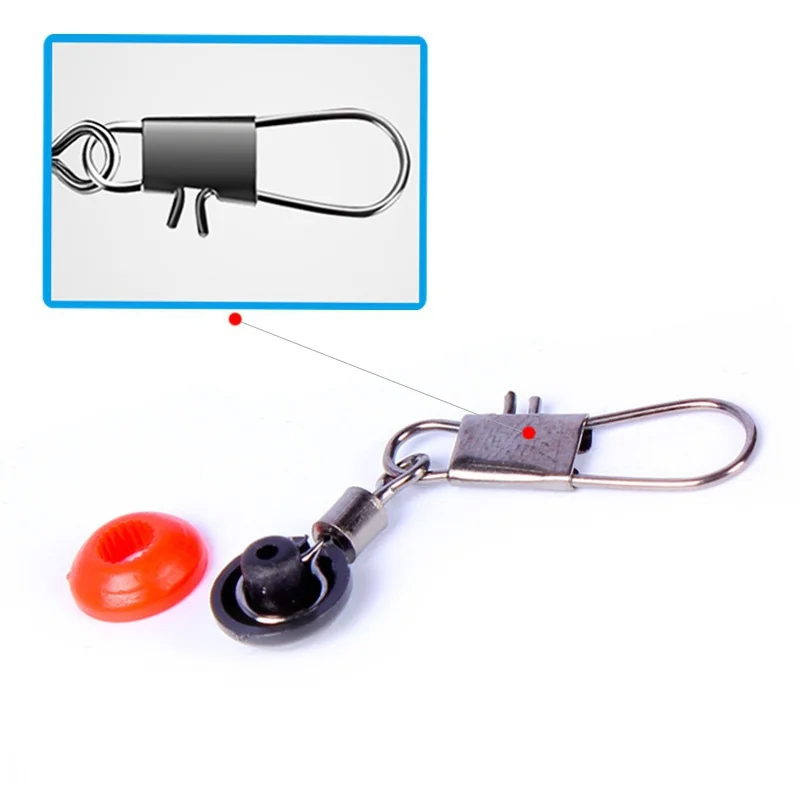 Fishing Swivels Snap Clip Connector 10Pcs Lure Hooks Interlock Shank Freshwater Saltwater Tackle Gear