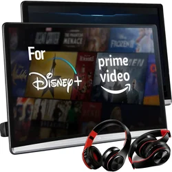 13.3 Inch Car TV Headrest Monitor 4+64G Android14.0 4K 1080P Touch Screen 5G WIFI/Bluetooth/USB/HDMI/FM/Mirror Link Video Player