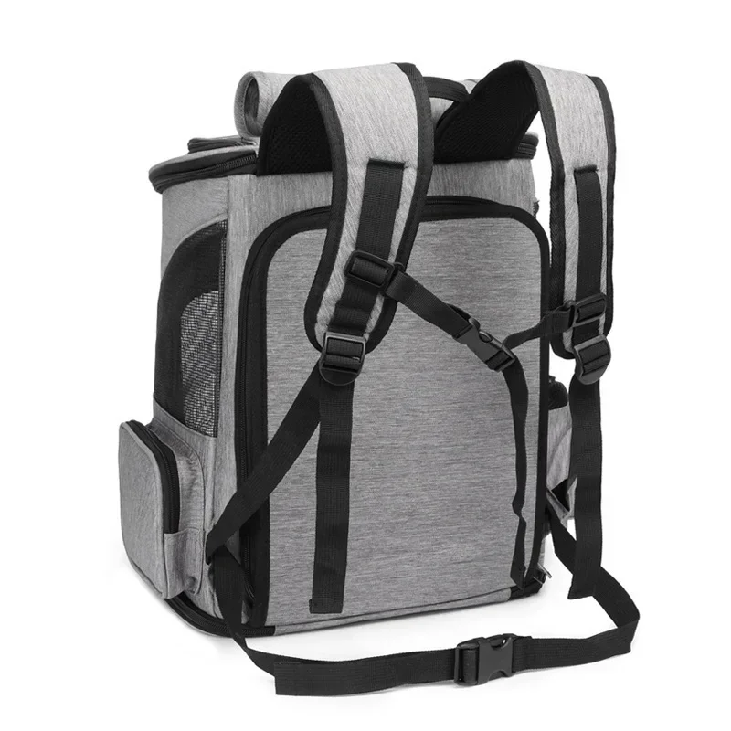 Bolsa con carrito de viaje para mascotas, barra de dibujo, cochecito para mascotas, transportador de viaje, mochila para gatos, jaula, mochila de transporte expandible desmontable ajustable