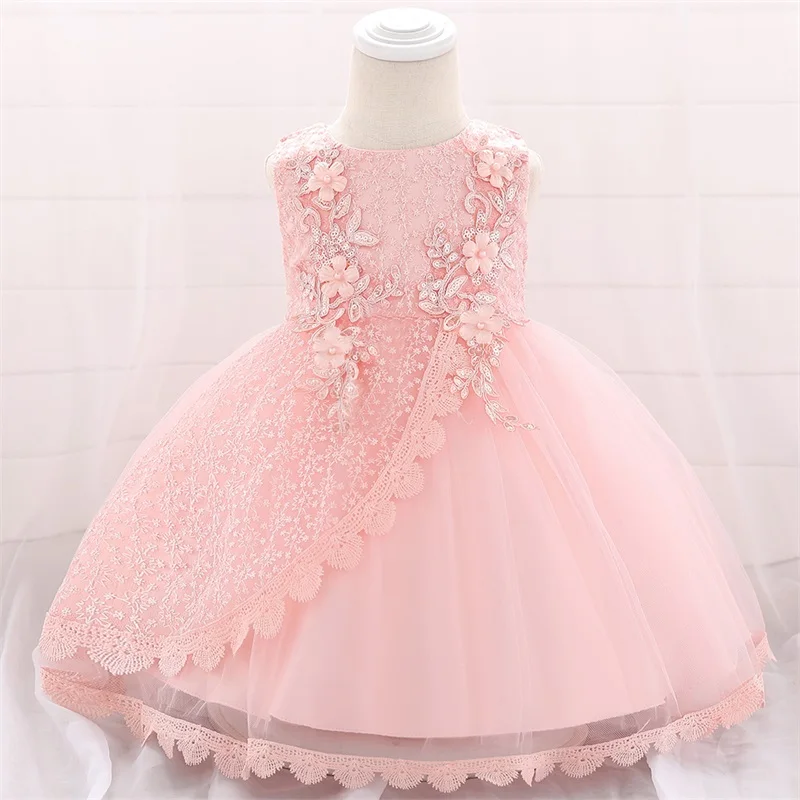 Christmas Celebration Christening First Birthday Dress Baby Girl Party Flower Toddler Infant Princess Clothes 3 6 12 M Vestidos