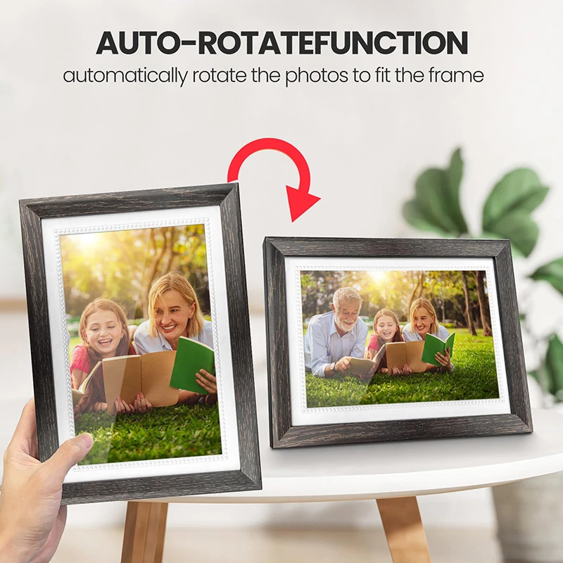 WiFi Frameo Digital Photo Frame 32GB Memory 10.1 Inch 1280x800 IPS LCD Touch Screen Playable Video Smart Digital Picture Frame