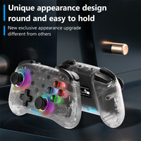 LinYuvo KS39B Pro Transparant Crystal Buttons Colorful Wireless Controller Joystick Gamepad Somatosensory 6-axis For NS Switch