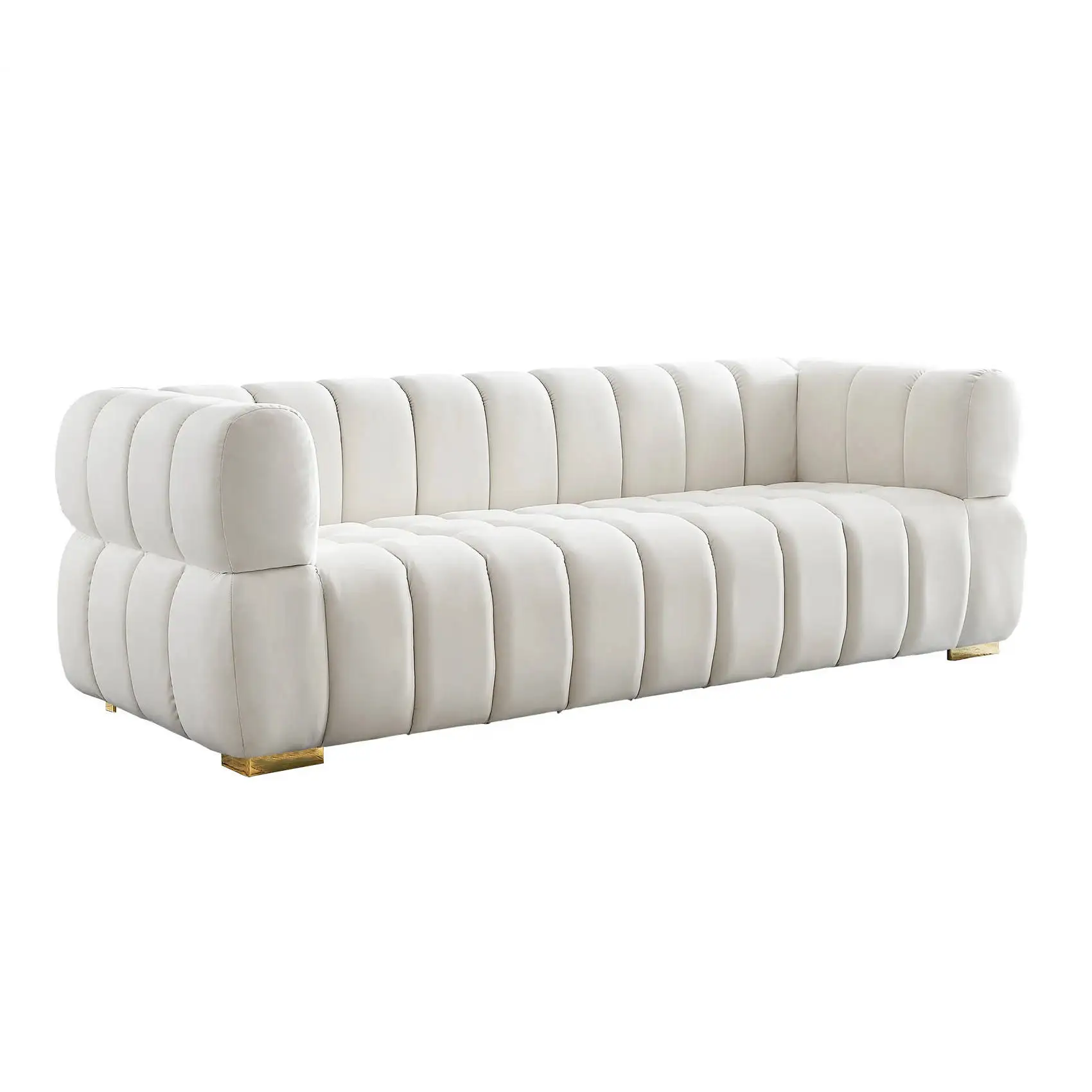 Gray 3 Seater Sofa Bed Modern Modular Leisure Love Seat Living Room Home Furniture Set view 5
