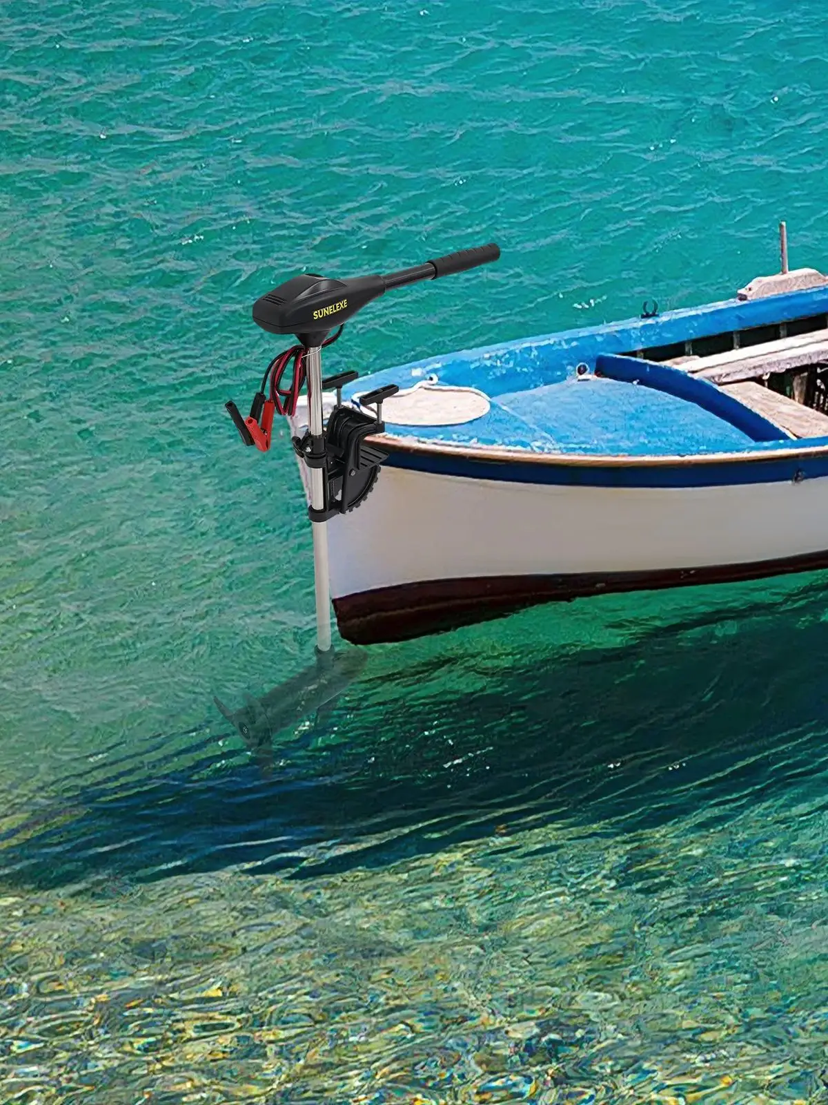 40 Pfund einziehbarer elektrischer Trolling-Motor, 12 V, elektrischer Außenbordmotor, universell für Schlauchboote, Kajaks, kleine Schiffe