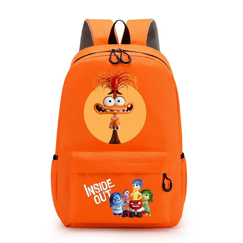 Disney Inside Out 2 School Bag Cartoon Anime Kid Boy Girl Knapsack Teenager Printed Backpack Student Book Bag Rucksack Children