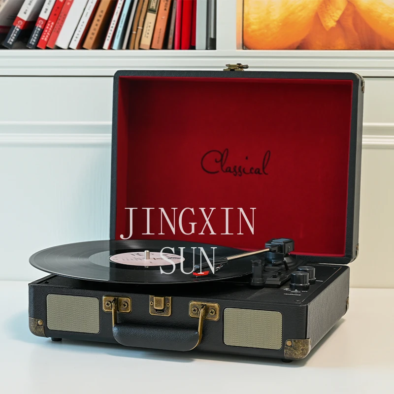 Presente de aniversário, menina, menino, casamento, inauguração, registro de música retrô premium, caixa de presente de ornamento de áudio bluetooth.