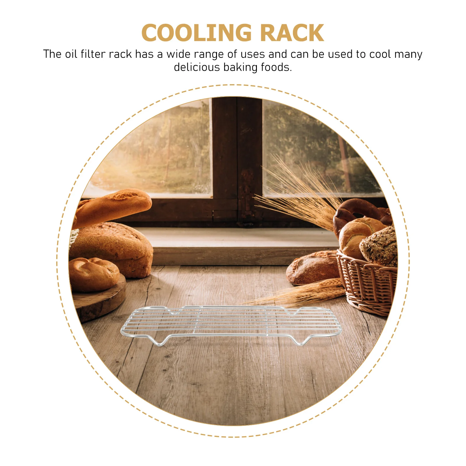 

Stainless Steel Oil Drain Rack Oven Safe Frying Cooling Mesh Baking Kitchen Drying Practical Food Roasting Reusable