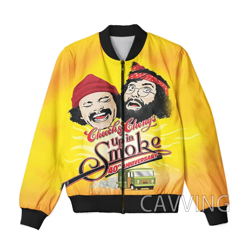 New Fashion Women/Men's 3D Print  Cheech & Chong  Zipper Bomber Jackets Men Overcoat Mens Coat Zip Up Jackets