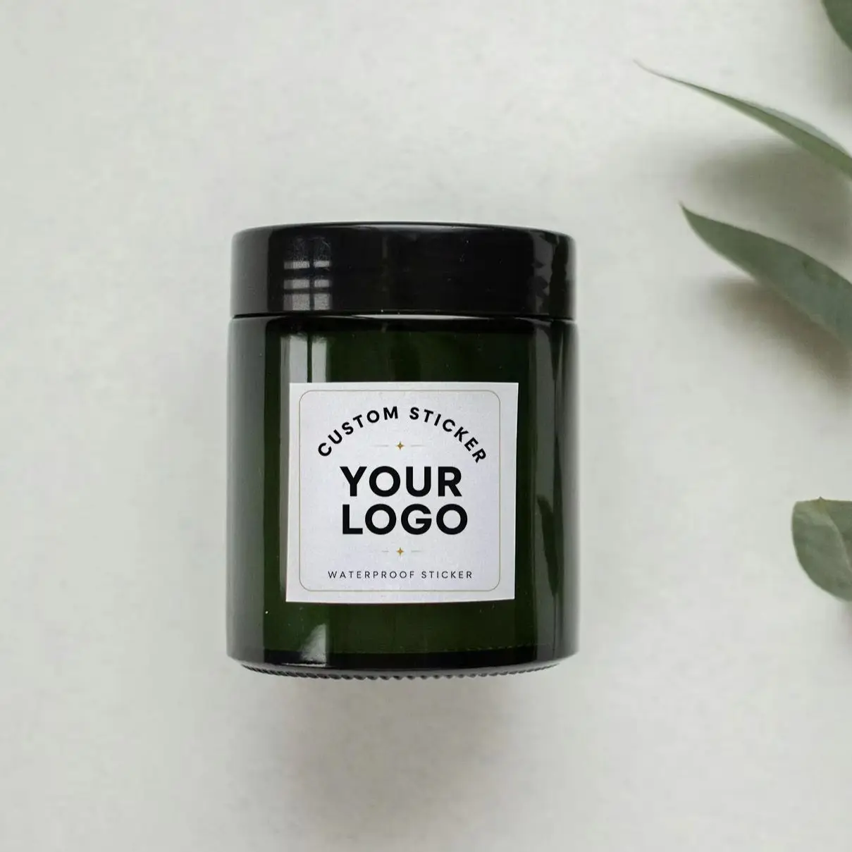 3/5/8CM Personalized Square Custom Stickers Custom Text Image Decor Labels for Office & Packaging