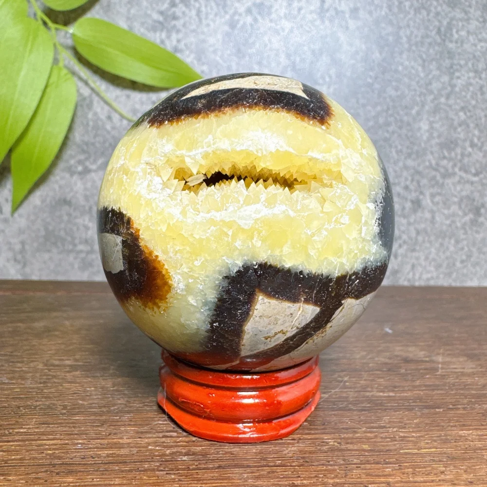 Natural Crystals Septarium Sphere Ball - High Quality Healing Gemstones for Home Decor Room Decorations Wholesale Stone Ore