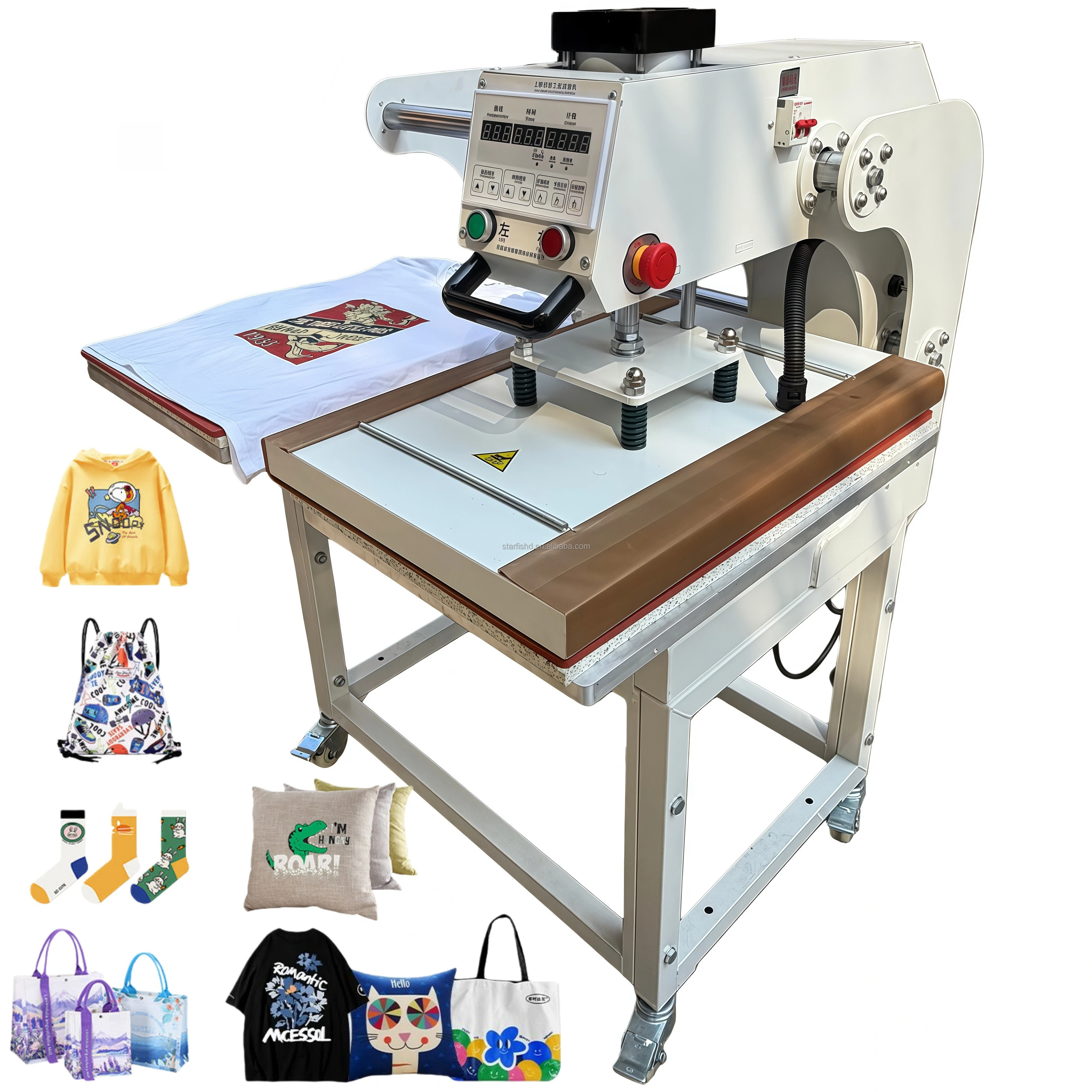 40x60cm Pneumatic Dual Station Heat Press Machine T-Shirt Heat Transfer Printing Machine