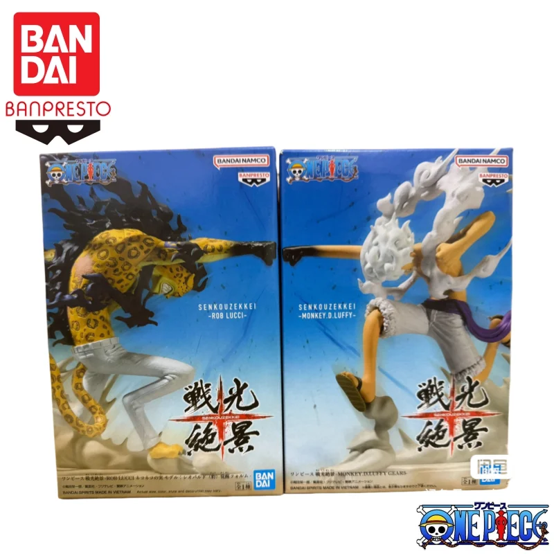 В наличии Bandai Original Banpresto One Piece Rob Lucci Monkey D Luffy Фигурка Модель Кукла Совершенно новая фигурка в штучной упаковке Гараж