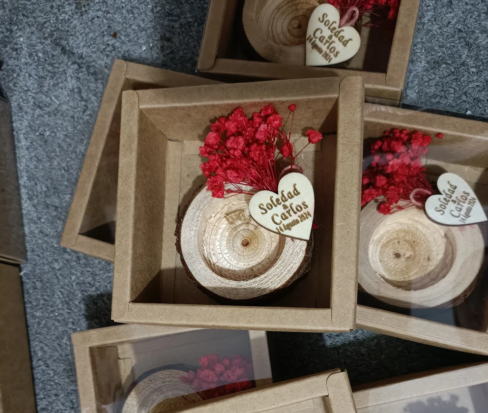 Rustic Wedding Favor, Thank you Gift Favor, Wooden Tealight Holders Personalized Wood Candle Holder Favor Tag