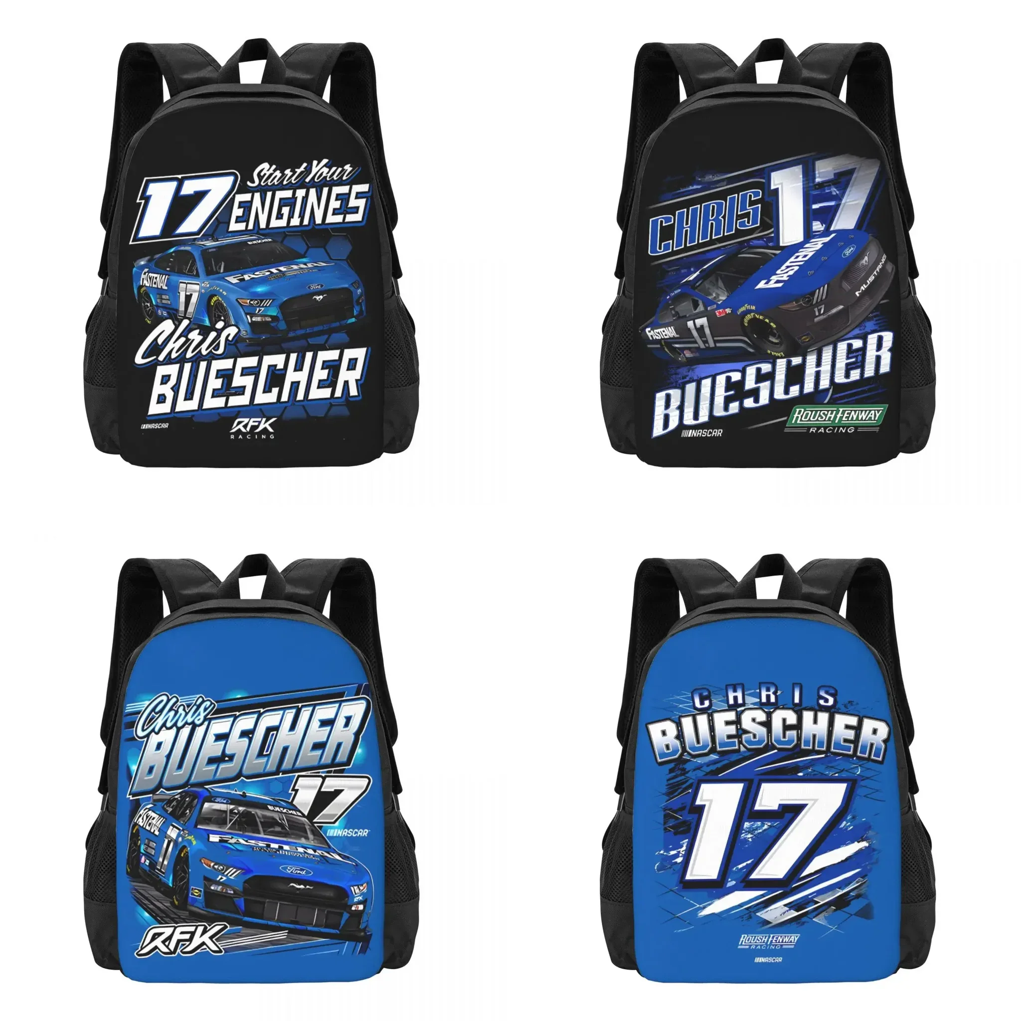 

Chris Buescher 17 Travel Laptop Backpack, Business College School Computer Bag Gift for Men & Women