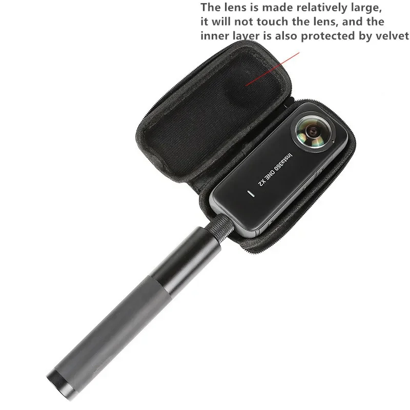 Mini custodia in PU custodia da trasporto impermeabile scatola protettiva per accessori per action camera panoramica Insta360 One X X2