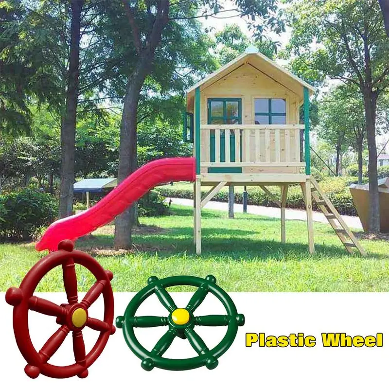 Children Playground Accessories Pirate Ships Wheel Plastic Ship Steering Wheel Control Helm For Amusement Park Outdoor Kids Fun