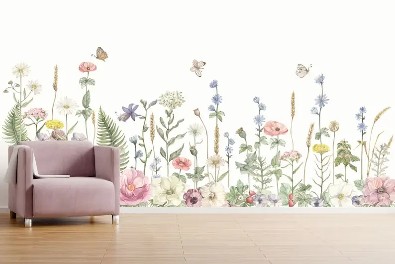 Wild Flowers Wall Decal