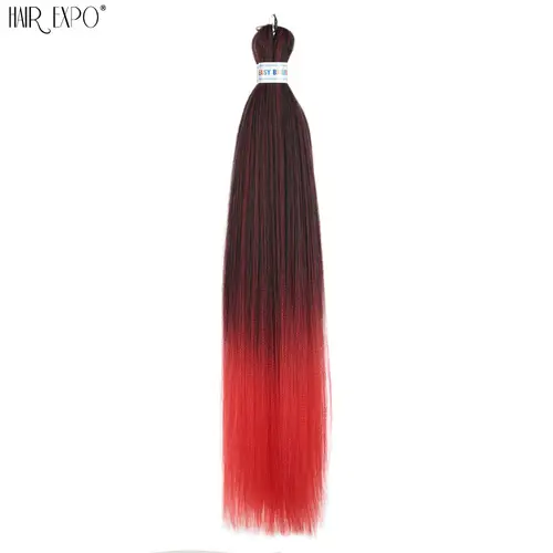 26Inch Easy Braids Hair Synthetic Colourful Pre Stretched Braiding Hair Extensions Jumbo Braids Ombre Yaki Long Straight Hair - Image 36