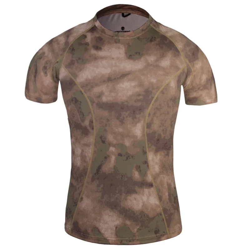 Emersongear Tactical Skin Tight Base Layer Camo Running Shirts Sweat-Wicking T-Shirt Hiking Hunting Fishing Sport Outdoor Tshirt