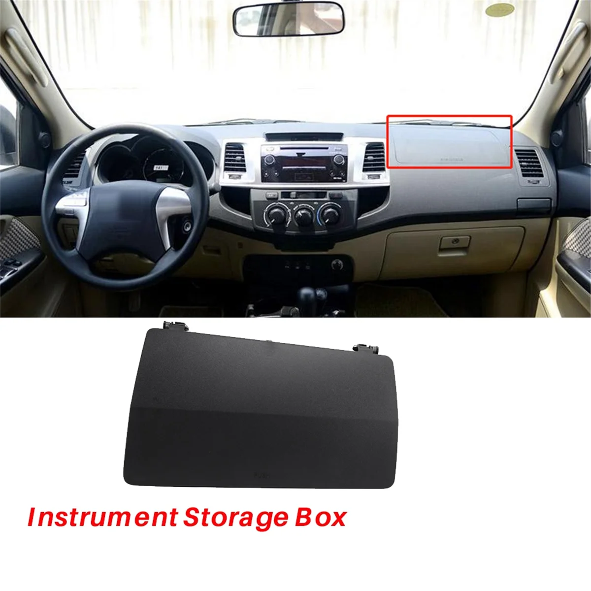 Car Dashboard Storage Box 55042-0K020-B0 for Toyota Hilux Vigo Mk6 Mk7 Fortuner Upper Instrument Glove Box 550420K020-C0