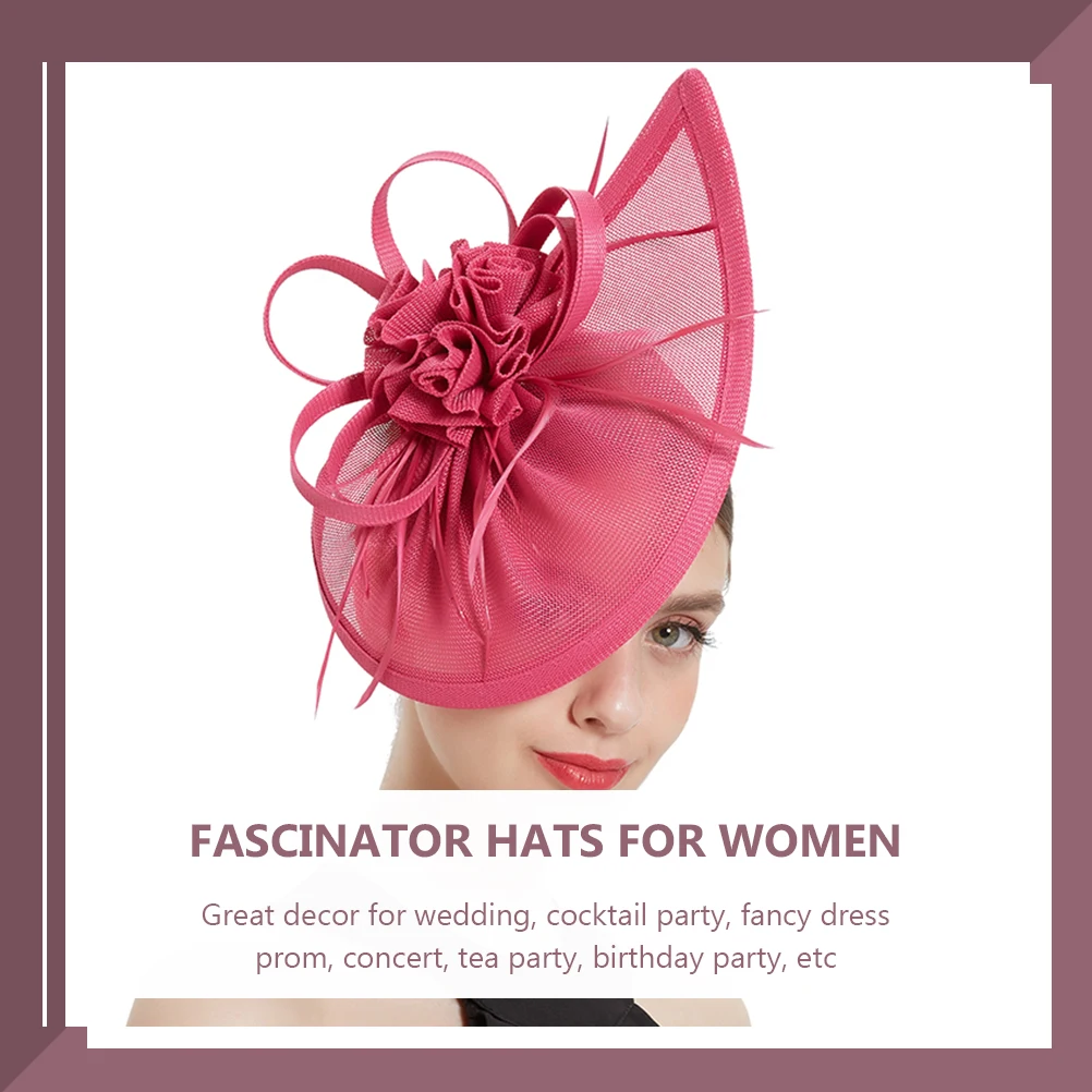 

Retro Women Fascinator Headband Mesh Top Hat Bridal Veil Wedding Hair Accessory Tea Party Prom Concert Birthday