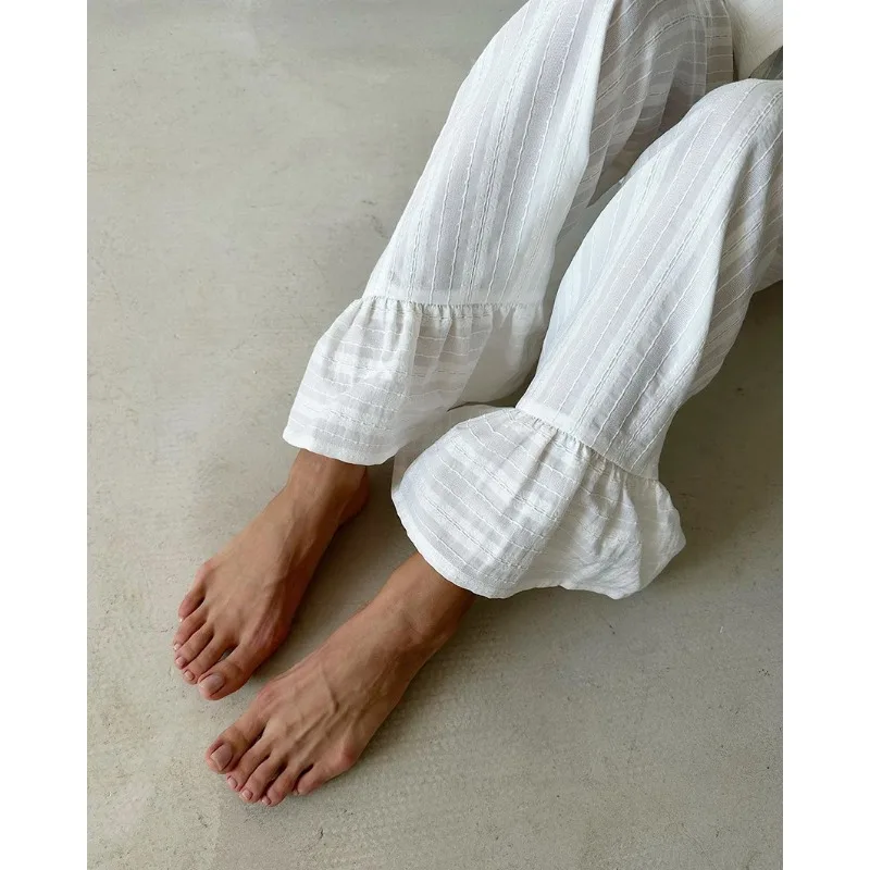 Ensemble de 2 pièces pour femmes, ensemble de vêtements de détente confortables, pyjama à manches longues, chemise et pantalon avec ceinture, ensemble de vêtements de maison, adapté à un usage extérieur