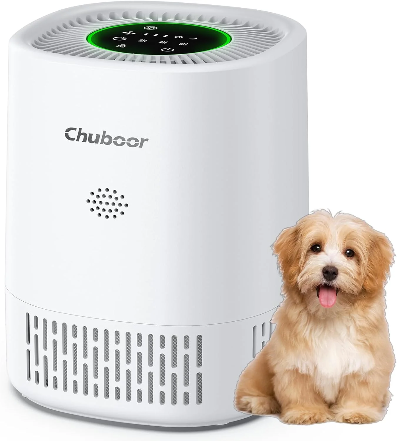 Chuboor luchtreinigers voor slaapkamer thuis, filterreiniger met sponsfilters Rookallergieën Huidschilfers van huisdieren Geurstof, kantoor, desktop