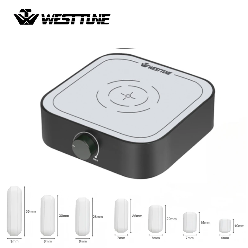 WESTTUNE Lab Magnetic Stirrer Max Stirring 3L 3000rpm Automatic Lab Mixer Suitable For Low-viscosity Liquids 7 Mixing Stir Bars
