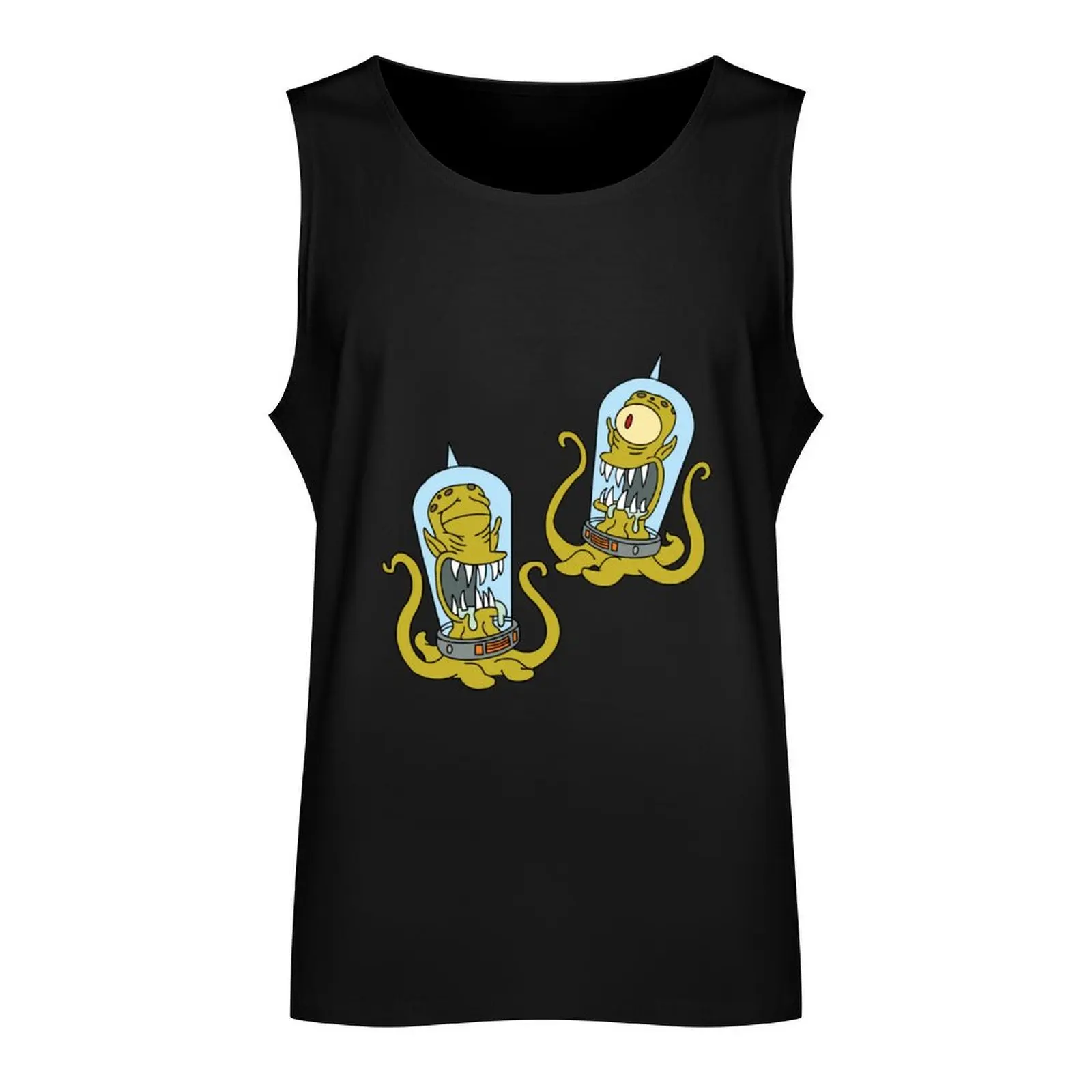 Kang and Kodos Treehouse of Horror Tank Top Muscle fit bodybuilding t shirt sports clothes for men Sportswear for men