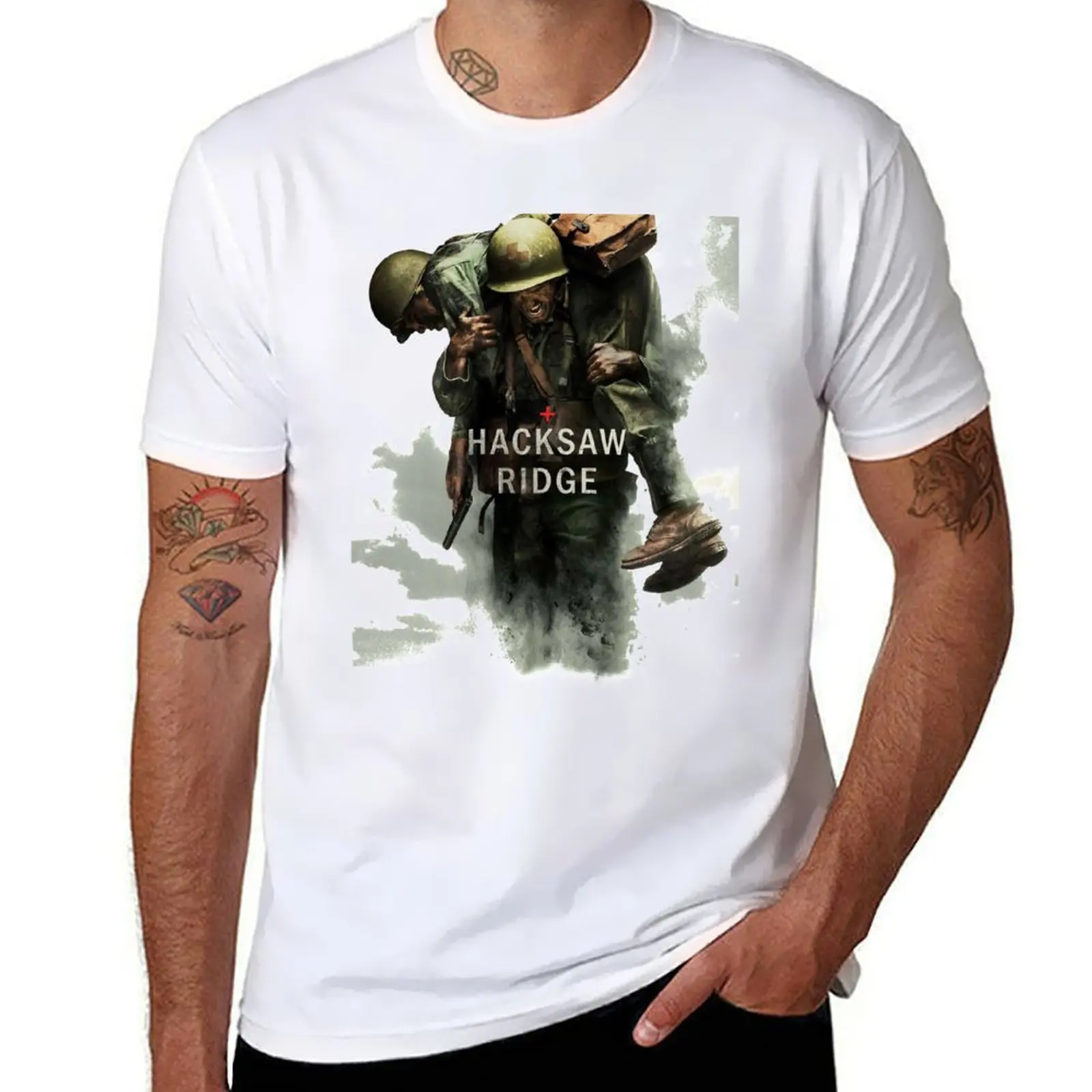 Hayleyart Custom Sticker of Hacksaw Ridge hy01 T-Shirt Personalized t-shirt boys whites shirts graphic tees men clothes