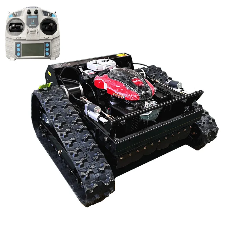 800mm 1000mm Cutting Width 16HP Multifunctional Remote Control Crawler Slope Lawn Mower Professional High Hard Self Propelled