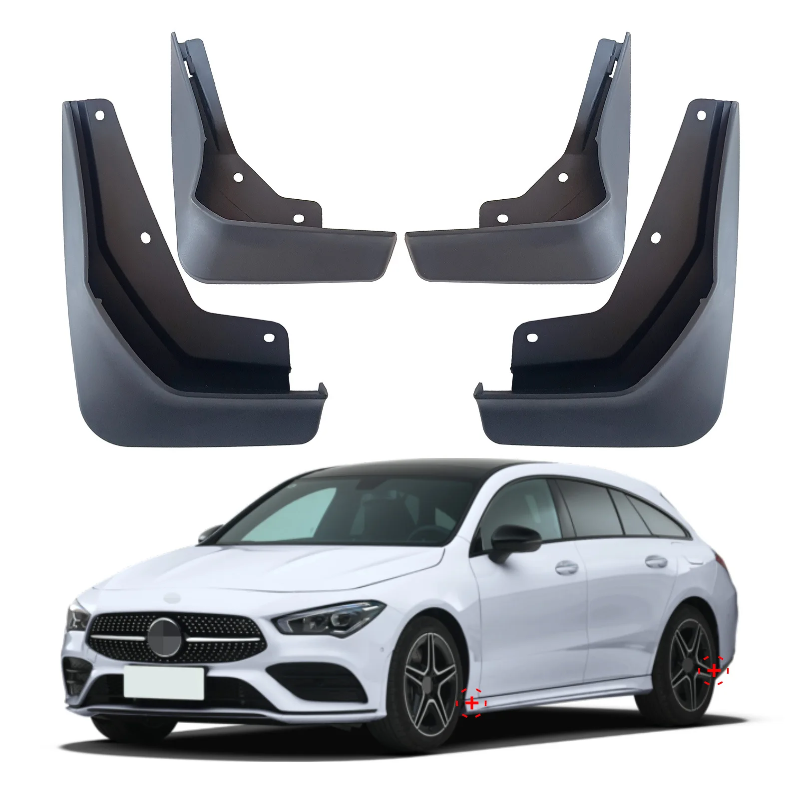 

For 2020-2024 Mercedes Benz CLA mudguard Mudflaps Front Rear Flares Splash Guards Cover Car Accessoie