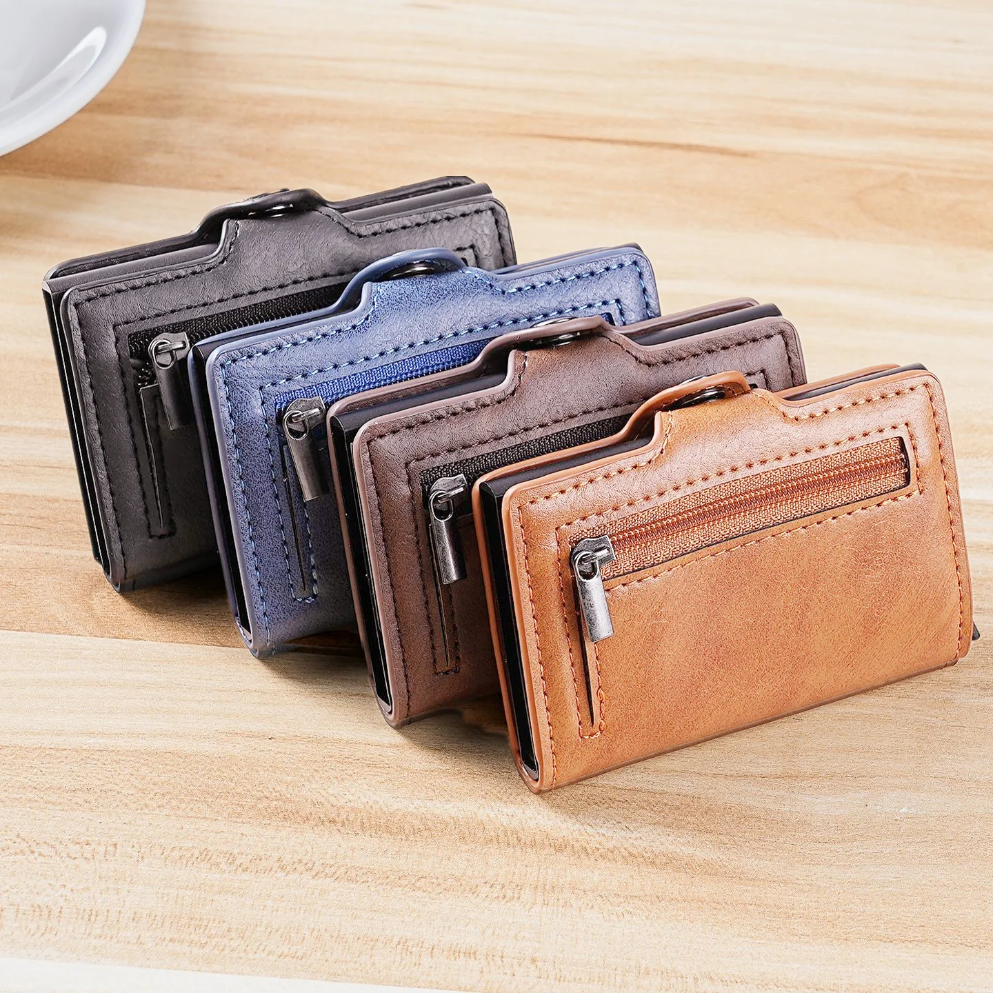 Herren Slim Wallet RFID-geschützte Geldbörse Kartenhalter – Detail 7
