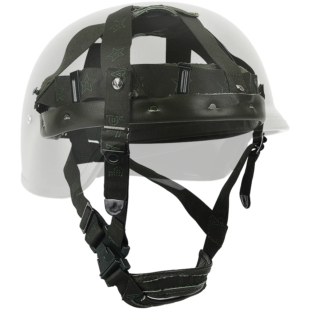 M88 Helmet Suspension, Pure Sheepskin Material, Replacement Pad Kit, Leather Suspension System with Bolts and Screws